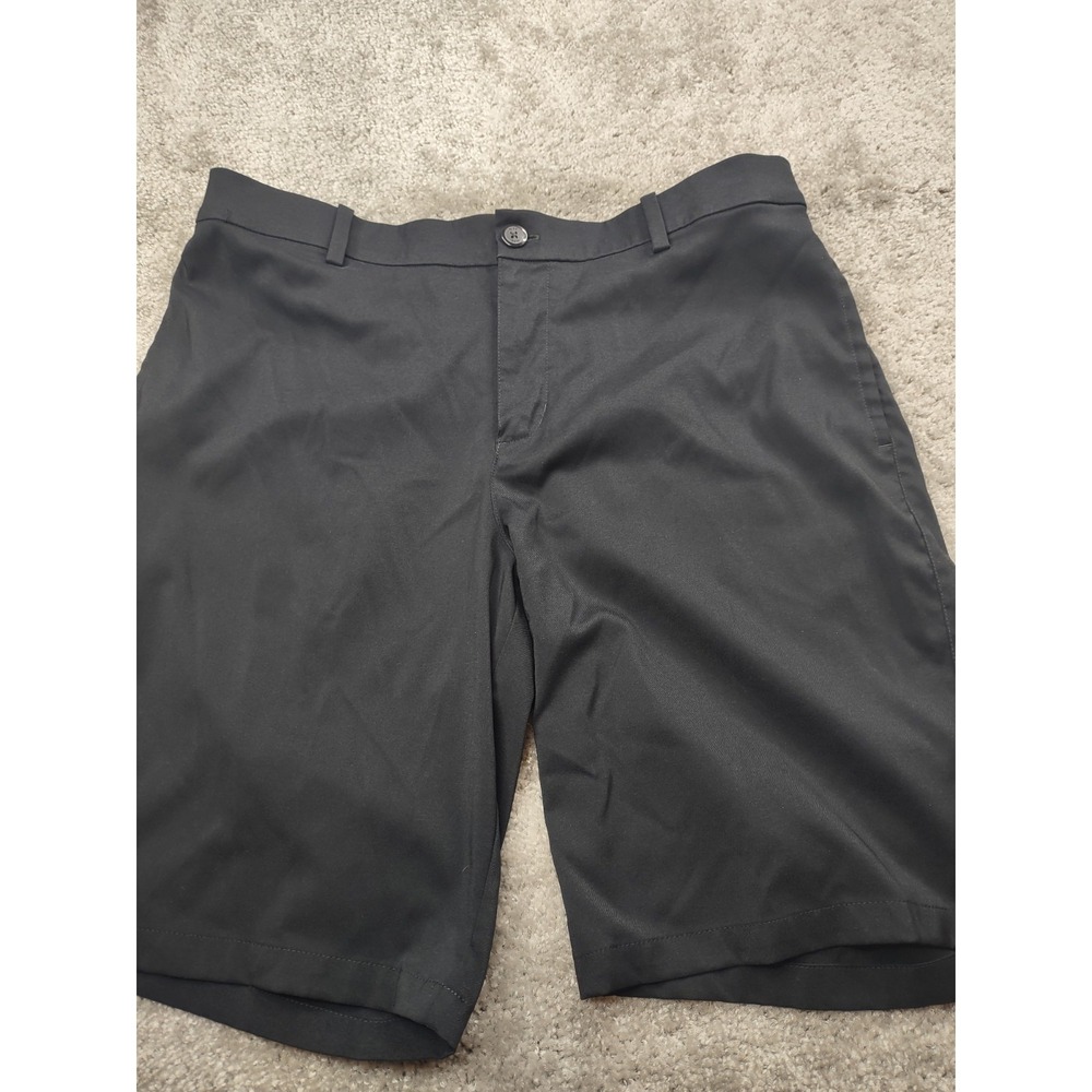 Nike Golf Shorts Mens 35 Black Solid Chino Golfing Performance Dri Fit